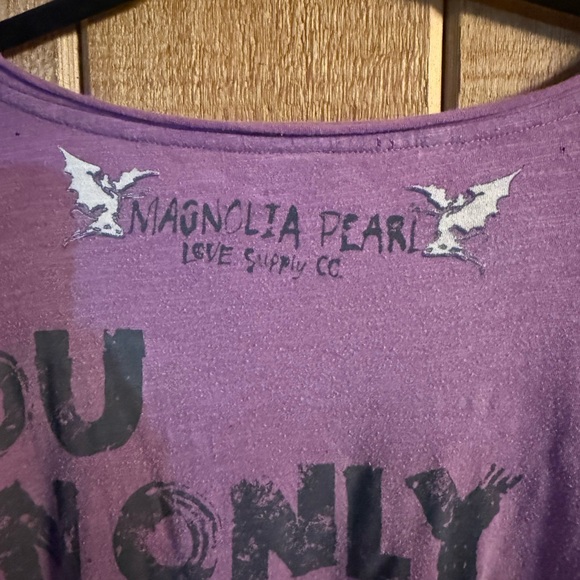 Magnolia Pearl Black Sabbath Trust Viggo Tee in the color Dewberry - Picture 7 of 8